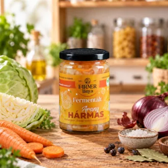   Fermentált Arany Hármas – fermentált káposzta, répa és vöröshagyma 370ml