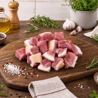 GMO-mentes sertés hátsó csülök kockázva, 1000 gramm