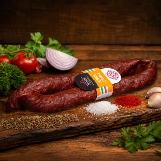   Tóalmási Füstölt Egész Köményes Csemege Szárazkolbász (Nitritmentes) 450gr/pár