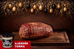  Tóalmási (KONYHAKÉSZ) főtt-füstölt kötözött sonka (1,3-1,5kg)+ AJÁNDÉK 1 db HEIT Natúr ecetes torma (200g)