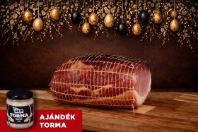   Tóalmási füstölt kötözött (comb) sonka (1,3-2,1kg) + AJÁNDÉK 1 db HEIT Natúr ecetes torma (200g)