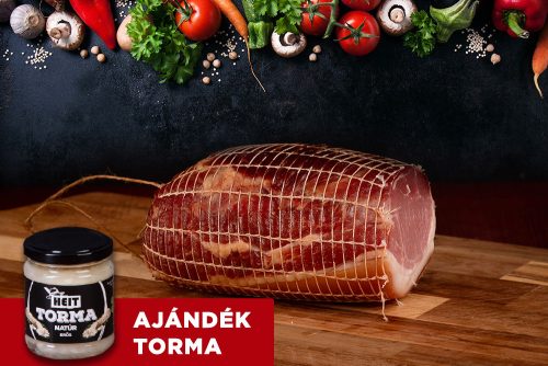 Tóalmási füstölt kötözött sonka (comb) (1,3-1,4g) + AJÁNDÉK 1 db HEIT Natúr ecetes torma (200g)