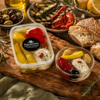 Sajttal töltött vegyes tál fűszeres olajban (250g)