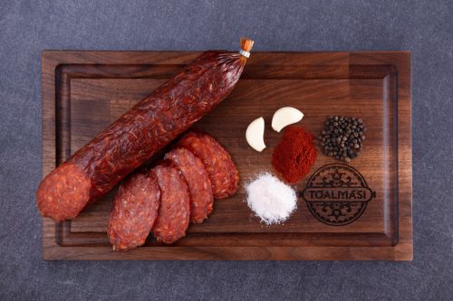 Tóalmási CSEMEGE kézműves Mangalica szalámi díszdobozban (450g)