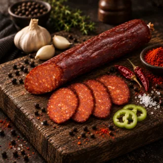   Tóalmási CSÍPŐS kézműves Sertés szalámi díszdobozban (470g)
