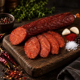 Tóalmási CSÍPŐS kézműves Mangalica szalámi (520g)