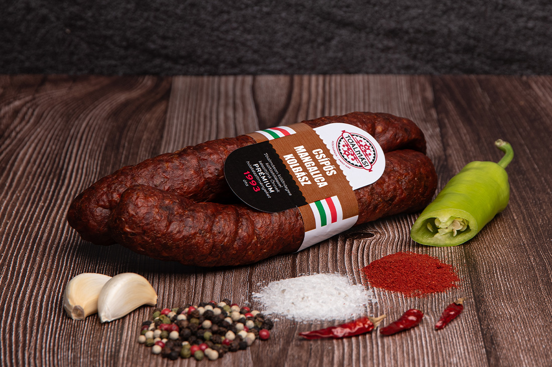 Szürkemarha és mangalica kolbász